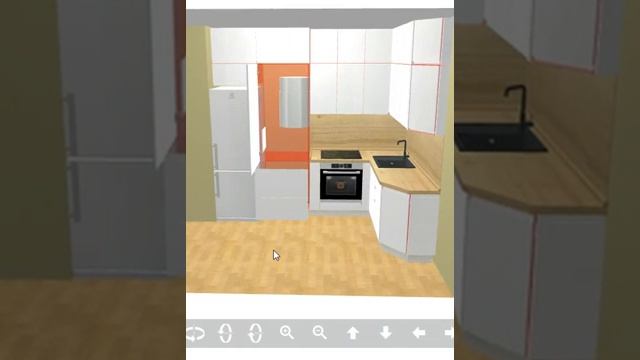 Проект кухни для Наталии. Как закрыть газовый котел и трубы. смотреть онлайн