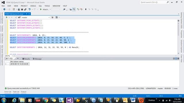 Date Functions in SQL SERVER Part III || DATEPART, DATETIME2FROMPARTS, DATETIMEFROMPARTS and EOMONT смотреть онлайн