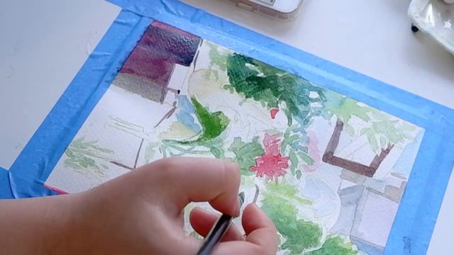 Paint with me - watercolor edition //landscape study смотреть онлайн