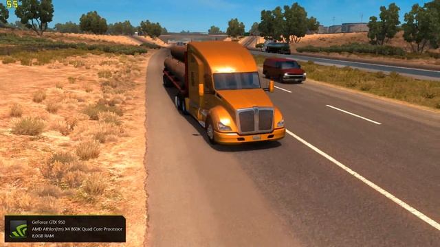 American Truck Simulator FPS Test | Gigabyte GTX 950 | Athlon 860K | Ultra Settings смотреть онлайн