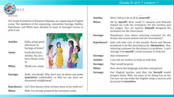 Grade 8 English Language [ Unit 1--Lesson 01] ???????