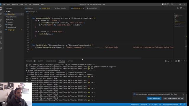 Golang Discord Bot #5: Getting User Comands смотреть онлайн