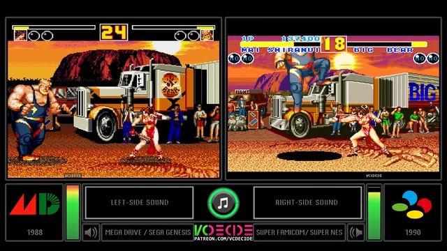 Fatal Fury 2 (Sega Genesis vs SNES) Side by Side Comparison смотреть онлайн