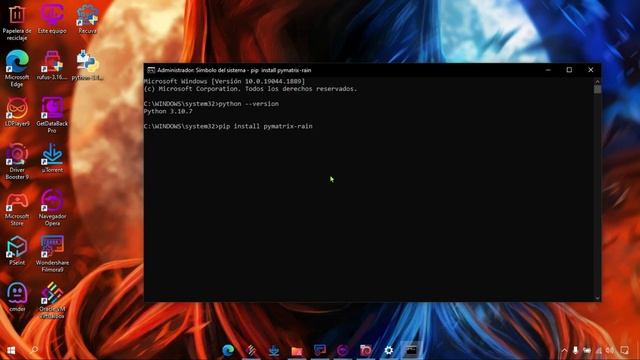Como Crear Efecto Matrix en Terminal Windows 7/8/10/11 con Python 2023 Hacer Efecto Matrix en CMD ? смотреть онлайн