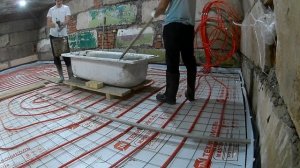 №4. Стяжка, простой легкий и быстрый способ установка маяков на экструдированный пенополистирол