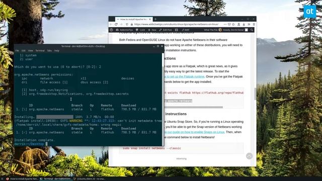 How to install Apache Netbeans on Linux смотреть онлайн