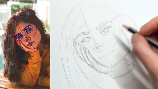 How to Draw a Face with a Pencil 4B / Portrait Sketch Practice / What Shapes do you See? смотреть онлайн