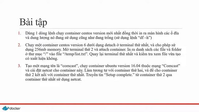 Bài 21 Bài tập chương 4 - Khoá học Docker cơ bản смотреть онлайн
