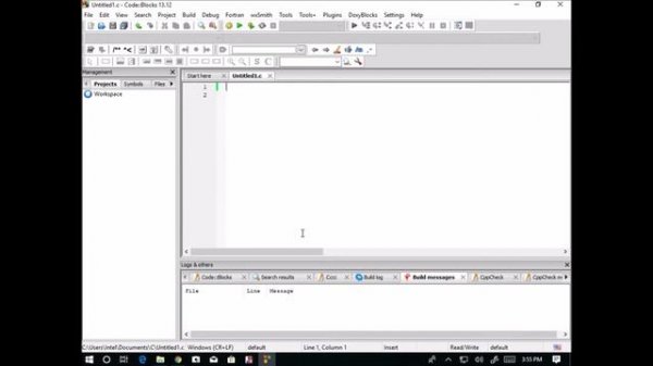 How to save a file in Code Blocks