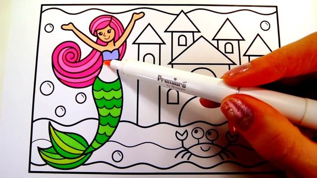 How to Draw a Mermaid for Kids ??? Mermaid Drawing for Kids | Mermaid Coloring Pages for Kids смотреть онлайн