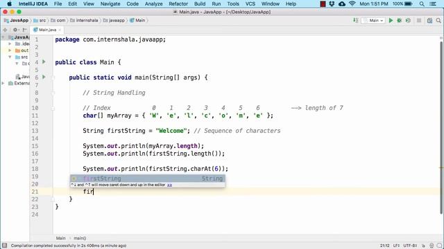 String and Operation in Java Lecture 42 смотреть онлайн