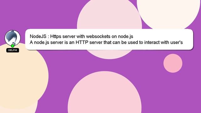 NodeJS : Https server with websockets on node.js смотреть онлайн