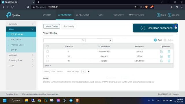 3 -Create VLAN in Tp Link Switch смотреть онлайн