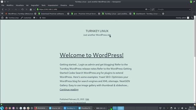Proxmox HyperVisor KVM LXC e WebServer Wordpress смотреть онлайн