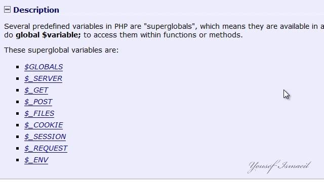 36 PHP Predefined Variables Superglobals смотреть онлайн