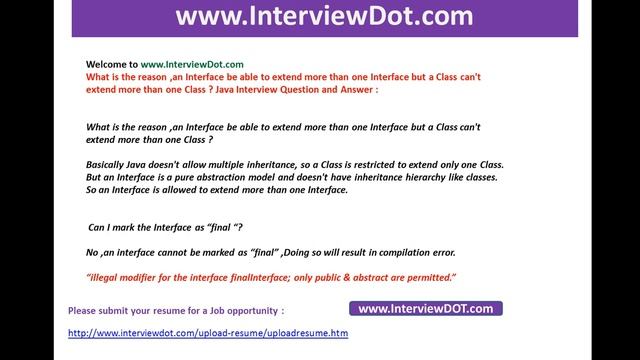 what is the reason an interface be able to extend more than one interface but a class .avi смотреть онлайн