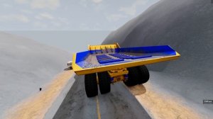 400 ТОНН СМЕРТИ! НЕУПРАВЛЯЕМЫЙ БЕЛАЗ НА СКОЛЬЗКОЙ ГОРКЕ | BeamNG.drive
