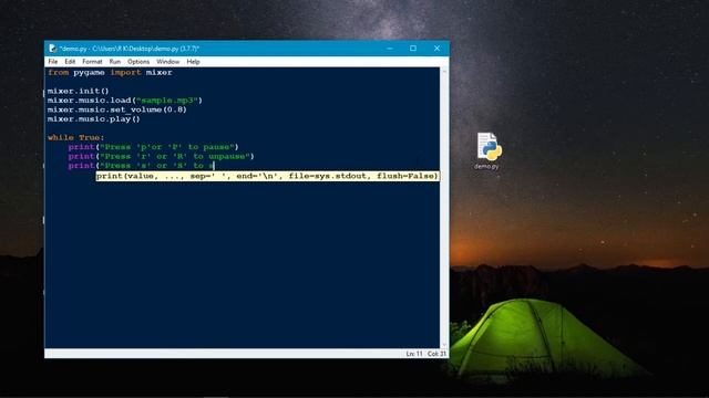Basic Music Player using Python Pygame смотреть онлайн
