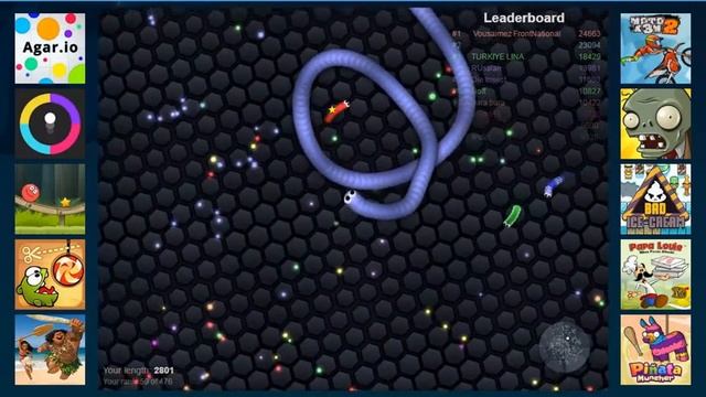 Играем в червяков СЛИЗАРИО Slither.io Игры для детей, червяки, детские мультики смотреть онлайн