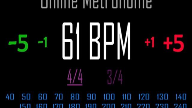 Metronomo Online - Online Metronome - 61 BPM 4/4 смотреть онлайн