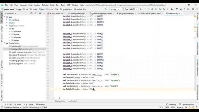 Working with grouped bar chart in android studio | Game App Studio | Android Tutorials смотреть онлайн