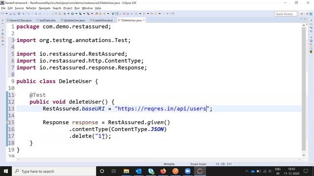 How to Delete User or Delete Method in Rest Assured смотреть онлайн