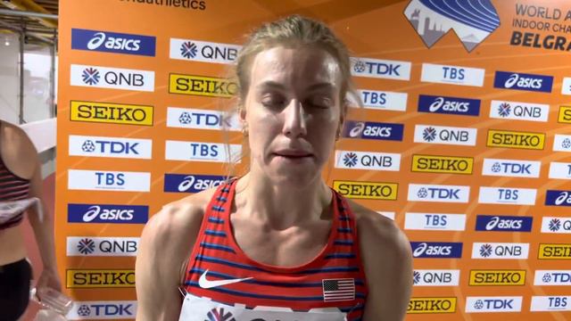 Heather MacLean talks after finishing 7th in 1500 at 2022 World Indoors смотреть онлайн