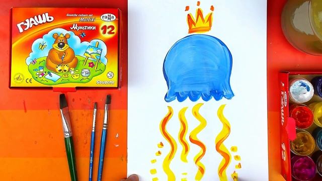 Рисуем МЕДУЗУ и ПРИНЦЕССУ - урок рисования красками смотреть онлайн