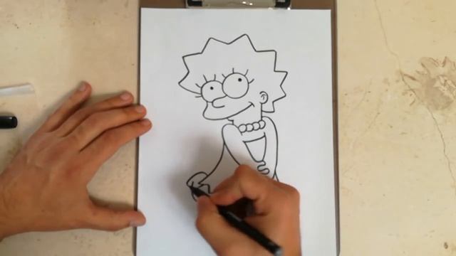 COMO DIBUJAR A LISA SIMPSON / How To Draw Lisa Simpson