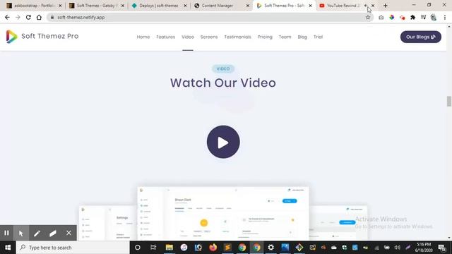 Soft Themez - Gatsby React Software Landing Page + Blogs With Nelify CMS смотреть онлайн