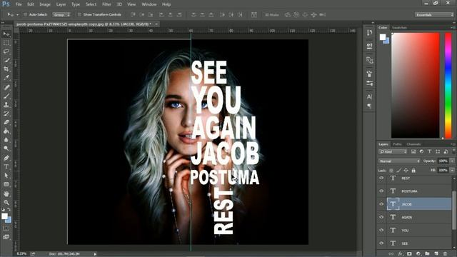 How to Create Text Portrait Poster in Photoshop ! смотреть онлайн