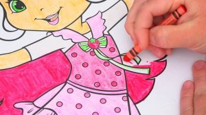Coloring Strawberry Shortcake GIANT Coloring Page Crayola Crayons | KiMMi THE CLOWN