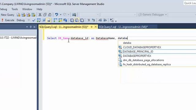 MSSQL - Query to list all database names with corresponding ID's смотреть онлайн
