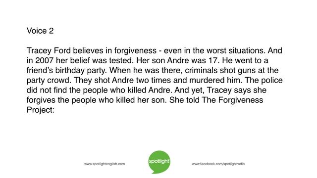 The Forgiveness Project | practice English with Spotlight смотреть онлайн