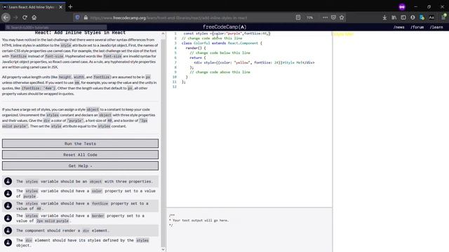 React: Add Inline Styles in React-freeCodeCamp.org(Day-13) смотреть онлайн