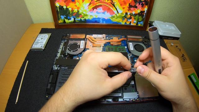Asus FX505GE - Part3 - Разборка/замена HDD на SSD и добавление RAM смотреть онлайн