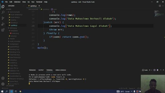 #42 Mengubah Data pada MariaDB dengan Node js смотреть онлайн