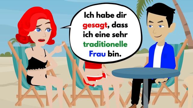 Deutsch Lernen | Lisa Betrügt Seine Freund Mit Dem Kellner! Wortschatz Und Wichtige Verben