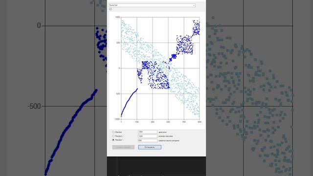 Визуализация сортировки массива методом Quick смотреть онлайн