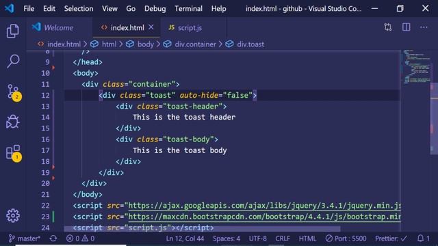Bootstrap 4 Toast Crash Course | Create a Basic Toast Alert in Bootstrap 4 смотреть онлайн