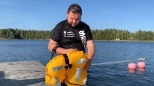 Спасательный автоматический надувной жилет - испытания