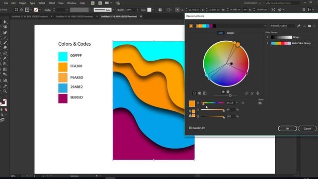 How to Create a colorful Business flyer in Adobe illustrator CC смотреть онлайн