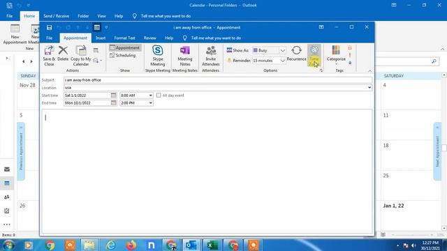 How To Set Out Of Office in Outlook Calendar? смотреть онлайн