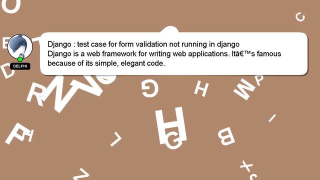 Django : test case for form validation not running in django смотреть онлайн