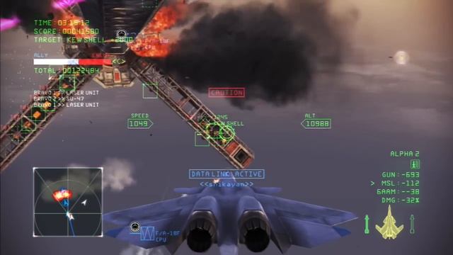 Ace Combat: Infinity Lvl.10 X-02 Wyvern gameplay against SOLG II смотреть онлайн