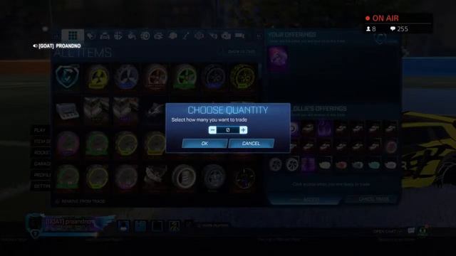 Rocket League LIVE Trading And Playing With Viewers | Giveaway At 1000