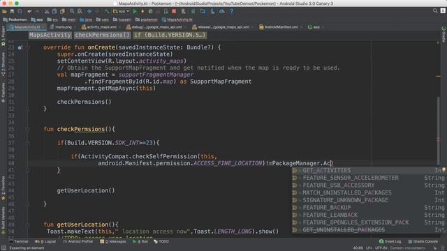 54-Android Pokemon || Request permissions on run time- طلب سماحية وصول للموقع смотреть онлайн