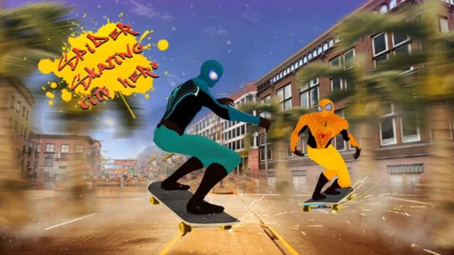 Spider Skating City Hero - Best Android GamePlay смотреть онлайн