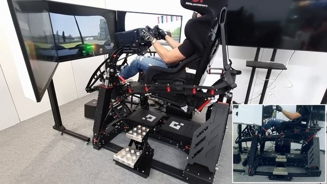 Qubic System 4DOF QS-V20 Motion Racing Simulator + Triple Screen Setup