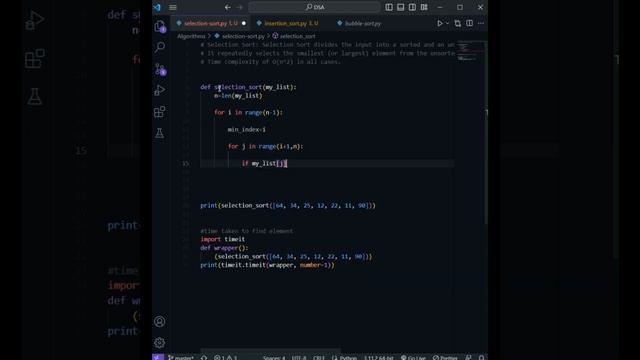 Selection Sort with Python смотреть онлайн